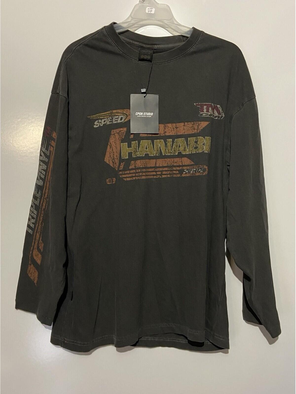 Mens Cpgn Studio Gray Hanabi Graphic Long Sleeve Shirt Sz M New Nwt